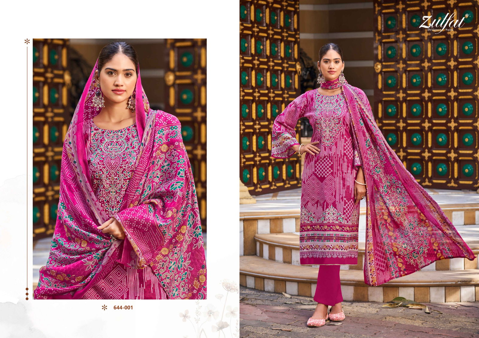 Meher by Zulfat Pure Cotton Printed Dress Material Wholesalers In Delhi
